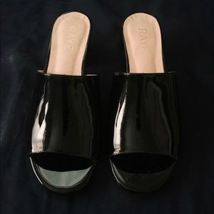 Raye patent leather mules